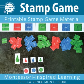 Montessori Math Manipulatives DIY Multi Digit Stamp Game Activity Printable