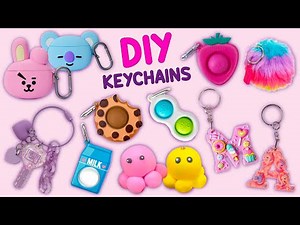 8 KEYCHAINS IDEA - How To Make Super Cute Keychain - Octopus Keychains - Donut Notebook Keychains