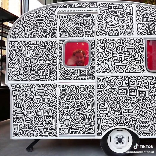 Caravan Doodling Street Art