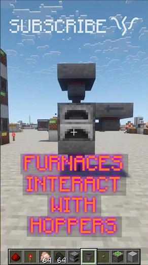 How to use HOPPERS with FURNACES to LOAD FUEL AND ITEMS | Redstone with PsiVolt #minecraft #redstone