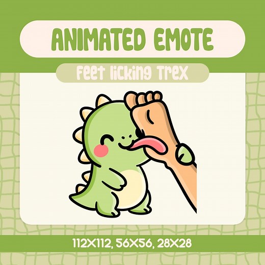 Funny Dinosaur Feet Licking Emote, Kawaii Trex Reaction (digital Download) - Etsy