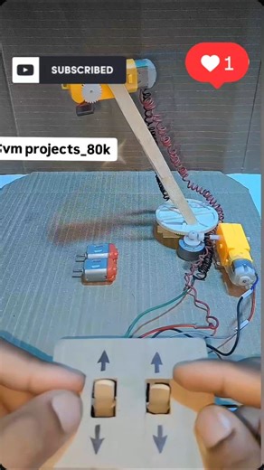 360° Rotteting crene with dc motor|| #shortvideo #video #electricalfoldingbridge