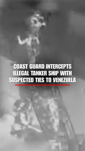 MISSION COMPLETE: New video shows the U.S. Coast Guard intercepting an illegal tanker ship with suspected ties to Venezuela. Homeland Security Secretary Kristi Noem said the tanker had evaded the Coast Guard for weeks — even changing its flag and painting a new name on the hull while being pursued. “The world’s criminals are on notice. You can run, but you can’t hide. We will never relent in our mission to protect the American people,” Noem said. | Fox News