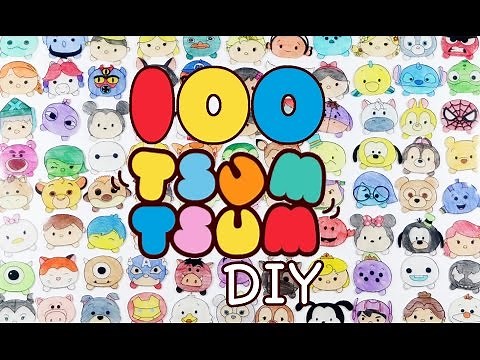 How to DIY 100 TSUM TSUM Shrink Plastic Tutorial | Oddly Satisfying