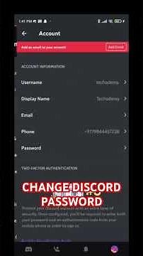 CHANGE DISCORD PASSWORD #discordapp #discord #tutorials