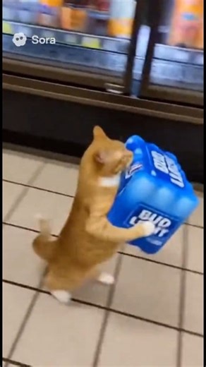 698K views · 9.9K reactions | Cat steals beer from the store #public #followers #friends #funnyreels #cat #hilarious #theft #store | Robert Duran Song Covers | Facebook