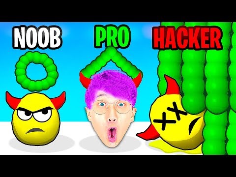 NOOB vs PRO vs HACKER In DRAW TO SMASH App Game!? (ALL LEVELS!)