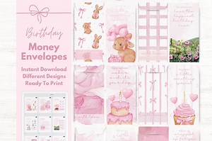 Birthday Money Envelope Template | Cash Envelope Printable | Gift for Her | Instant Download | Print at Home - Etsy