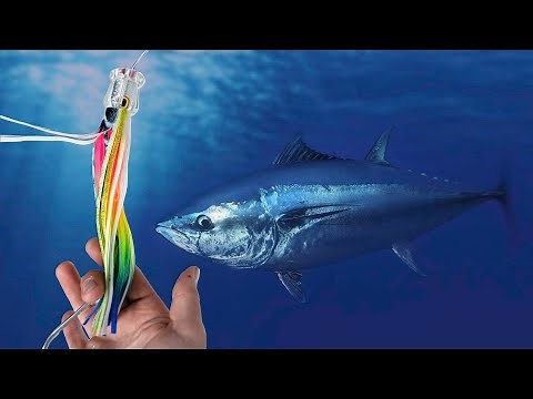 How to rig a SKIRTED LURE for TUNA trolling
