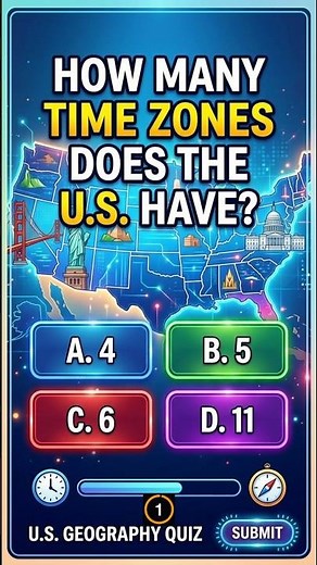 Do you know the exact number of time zones the U.S. has
