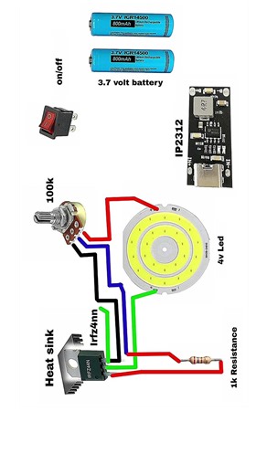IP2312 Solar Rechargeable LED Light Circuit with 18650 Battery#IP2312 #SolarLight