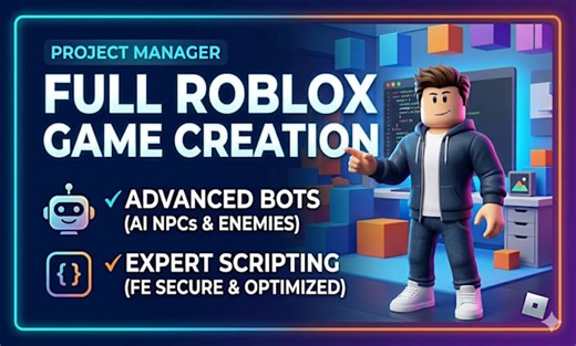 Wheelermike: I will develop full roblox games creation including advanced bots and custom scripting for $50 on fiverr.com