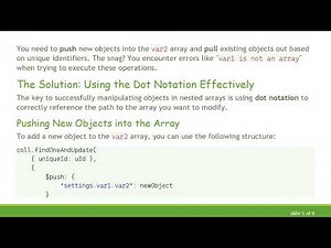 Mastering Push & Pull Operations in MongoDB Arrays
