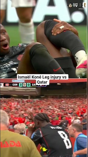 Ismaël Koné injury, Canada vs Qatar 6-0 FIFA World Cup 2026, Ismaël Koné Stretched OFF #shorts