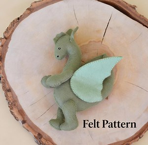 Dragon Sewing Pattern : Beginner Felt Tutorial - Etsy