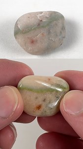 Nancy and I found a few nice beach rocks, took them home, and threw them in the tumbler. Before and after pictures. | Michigan Rocks