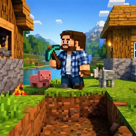 Animation: pov quand tu joue à minecraft
