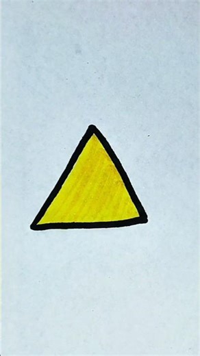 Triangle 📐 shape drawing for kids #triangle #drawing #shapes #art #trending #easydrawing