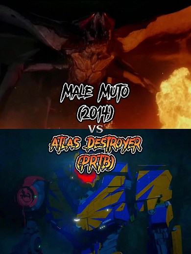 Male Muto vs Atlas Destroyer: Godzilla 2014 Battle