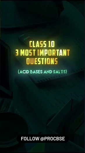 🎯 Class 10 Chemistry – Chapter 2: Acids, Bases and Salts📚 #class10th #studygram