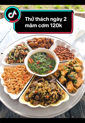 Ẩm Thực Hà Mã phần 6 : Thử thách ngày 2 cho mâm cơm 7 người giá 120k#xuhuongtiktok #comque #amthuc #cantien #amthuctiktok