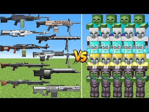 What TaCZ Machine Gun Can Defeat The Most All Armored Minecraft Mobs?