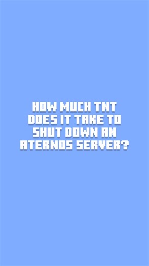 Aternos on Instagram: "How much TNT to crash an Aternos server!?! #minecraft #meme #aternos"