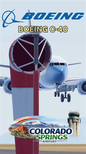 This Boeing C-40 Landing in Colorado Springs Looks Absolutely Perfect 😳 #shorts #aviation
