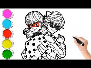 Miraculous Ladybug and Cat Noir Drawing | Easy Step-by-Step Drawing for Kids
