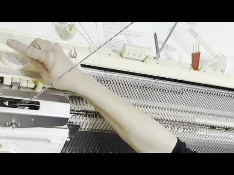 How to machine knit a chunky tuck-rib cardigan with Brother KH 260, and Ribber KR260, part 1of 3