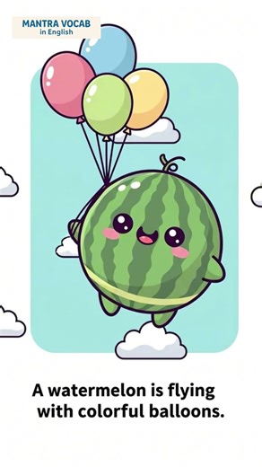 Learn the word "watermelon" in English | Fruit Vocabulary | Mantra – Repeat, Imagine, Remember!