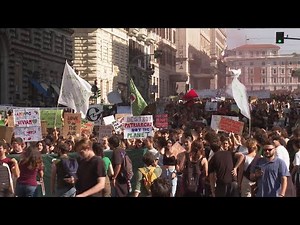 Young climate activists join Fridays for Future protest in Rome