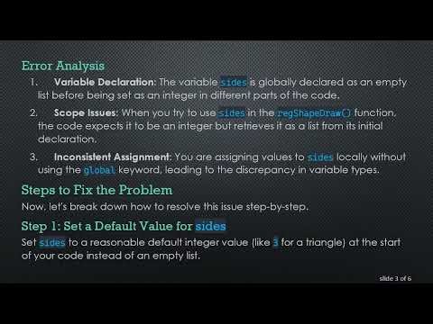 Fixing the Traceback Error in Your Turtle Graphics Code