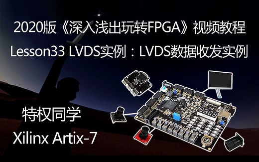 特权同学2020版《深入浅出玩转FPGA视频教程》 Lesson33 LVDS实例：LVDS数据收发实例
