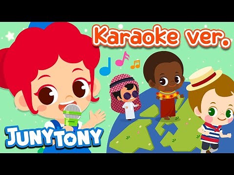 Hello Around the World | Karaoke Song for Kids | Sing Along Song | JunyTony Song for Children