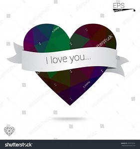 Multicolor Heart Isolated On White Background Stock Vector (Royalty Free) 359255234 | Shutterstock