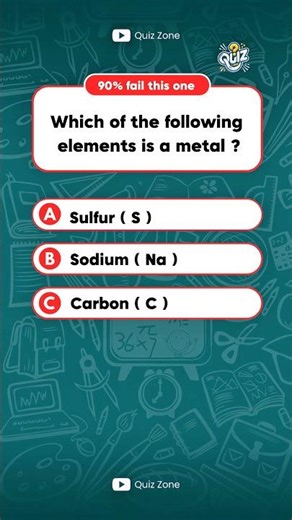 Can You Find the Metal Element? 🧪 5-Second Quiz 🧠🏆 #chemistry #science #quiz #trivia