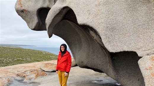 Remarkable Rocks, Kangaroo Island, SA, live up to their name. Exposed 500 million year old granite, weathered into tors. Again, geology makes great scenery. Https://brokenpoplars.ca | Dale Leckie