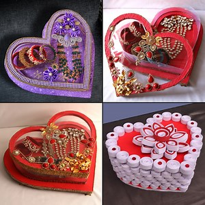 Jewelry Box from Cardboard - Heart Shape Box - HetalsHeart #LatestFashion #DIYJewelryBox #GirlsDIY | Hetal's Heart