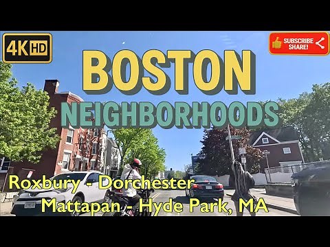 Roxbury - Dorchester - Mattapan - Hyde Park MA | 4K Boston Neighborhoods Driving Tour - 5/11/25