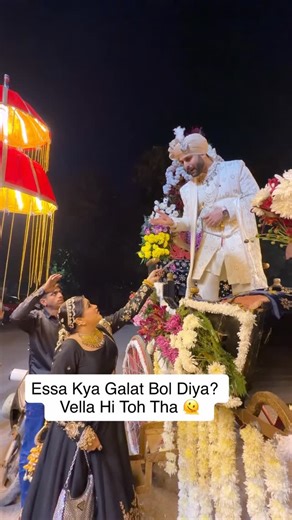 Richa Arrya on Instagram: "Essa kya bol dia? 🤷🏻‍♀️🫠 I just noticed the man behind the baraat 😂 . . ( baraat reel , trending reels , comedy , wedding day , viral content , insta post , trending audio )"