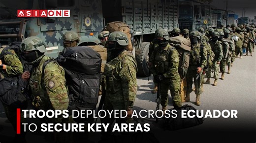 Troops Deployed Across Ecuador to Secure Key Areas | Asia One News #AsiaOne #EnglishNews #asiaonenews | Asia One News