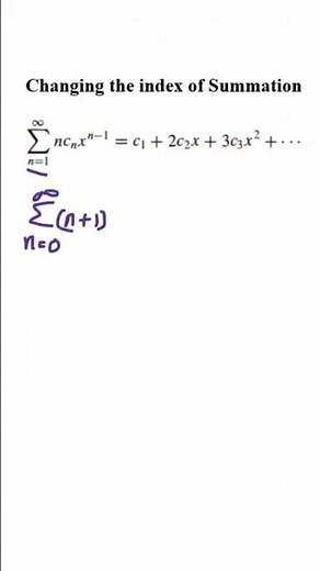 Changing the index of summation #shorts