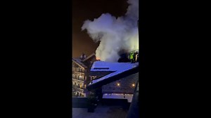 Firefighters battle blaze in ski resort hotel in French Alps