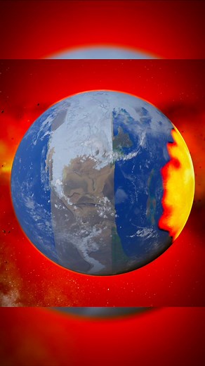 MOON EXPLODES #fyp #foryou #terra #earth #moon #lua #sol #sun #simulation