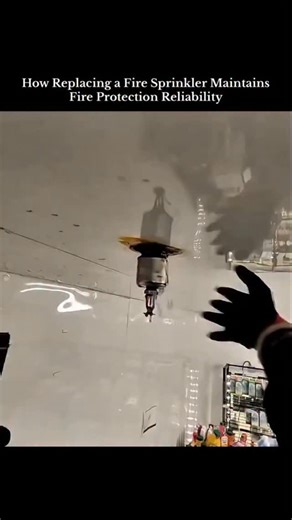 How PAGE? on Instagram: "Replacing a fire sprinkler exposes the condition of water inside the pipe system. Dark water forms from rust, corrosion, and sediment buildup over time. Standing water reacts with metal pipes and breaks material down from the inside. This buildup restricts flow and interferes with sprinkler activation during a fire. Replacing a fire sprinkler includes inspecting threads, sealing surfaces, and internal water quality. Routine replacement and inspection keep discharge paths