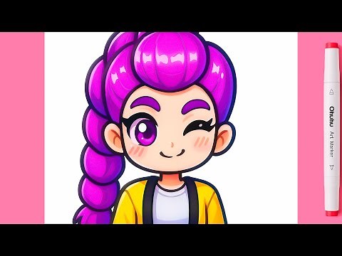 Easy Drawings – How to Draw and Color Rumi from K-Pop Hunter ✏️🎨 | Step by Step 2025