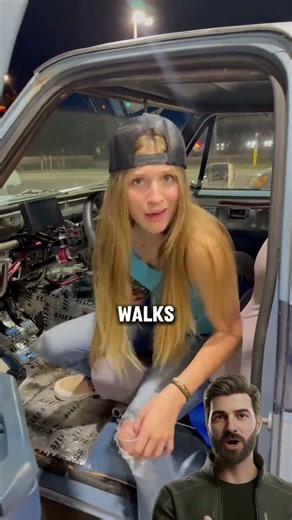 She walks to her racing truck (Commentary) #short