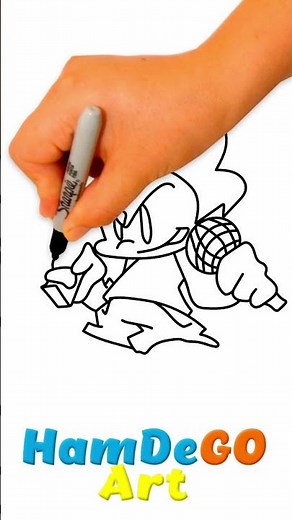 ​🎵🎮How to draw Pico fnf | Final Night Funkin step by step | Como dibujar FNF #Shorts #draw