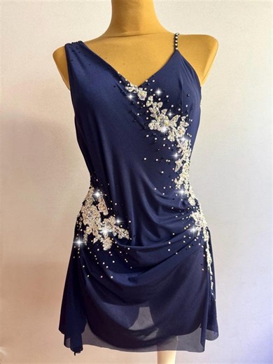 Lyrical Dance Costume, Custom Dance Costume, Custom Leotard, Dark Blue Lyrical Dance Costume, Lyrical Dance Costume for Competitions - Etsy Australia